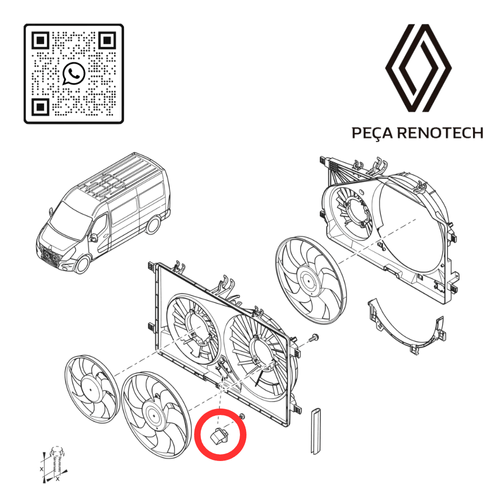 7701042681 RESISTENCIA DA 1ª VELOCIDADE DA VENTOINHA DO RADIADOR - PARA RENAULT RN 042681 -4-